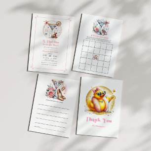 Glam Baby Duck Baby shower Bedankkaart