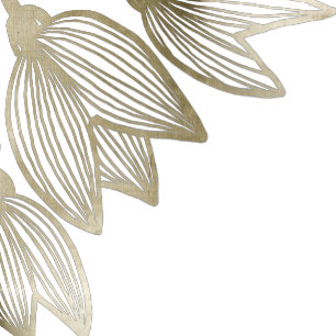 Gouden tulp bloesems   Bruiloft Kaart