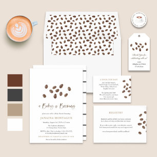 Invitation Un Bébé brasse du café Baby shower minimaliste