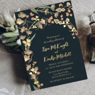 Invitation En Aluminium Élégant Mariage botanique neutre Beige Boho