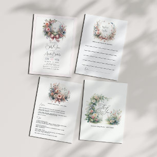 Invitation Jardin Pastel en Fleurs pour une Baby Shower Fémin