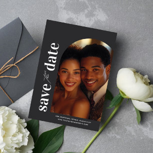 Invitation Fête des mariées photo en arche moderne en épinett