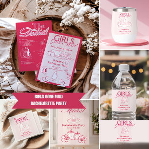 Invitation Les Filles Partis Bachelorette Mild Itinéraire Par