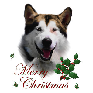 Alaskan Malamute kerstcadeaus Feestdagen Kaart