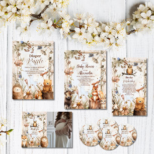 Serviette En Papier Baby shower des animaux forestiers