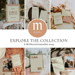 Carte de détails de Mariage d'inspiration Retro le