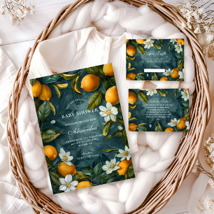 Citrus Botanische Tuin Baby Shower Luiers Raffle Informatiekaartje