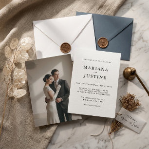 Carte D'accompagnement Détails de mariage hivernal minimaliste éditorial