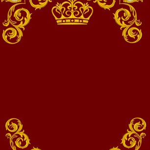 Red and Gold Royal Crown Wedding Shower Kaart