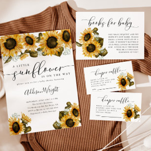 Invitation Petit Baby shower de tournesol