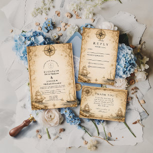 Mariage Carte Nautique Antique