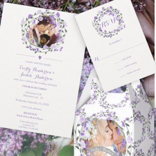 Invitation Rustique Floral Bohème Bohème Mariage d'art popula