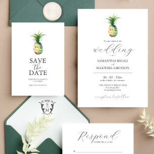 Invitations de mariage de destination tropicale An