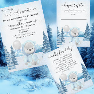 Invitation Nous pouvons attendre le Baby shower Noël hiver