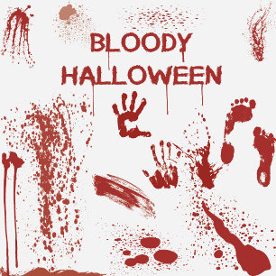 Sachets En Papier Empreinte de main sanglante Halloween ensanglanté