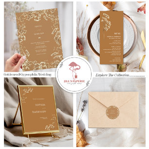 Invitation Détails de mariage de Gypsophila botanique Solidag