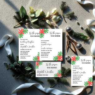 Invitation C'Est La Réception De Mariage De Noël En Saison