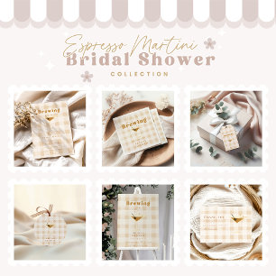 Invitation L'amour brasse la Fête des mariées Espresso Martin