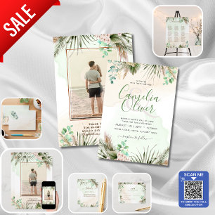 Papier BUDGET Verdure Eucalyptus Pampas Mariage en herbe