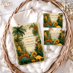 Cute Dinosaurus Baby Shower Kaart