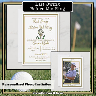 Carte D'accompagnement Pré-Mariage Golf Party Weekend White Gold Parties 