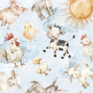 Invitation Baby shower animal de la ferme Red Barn