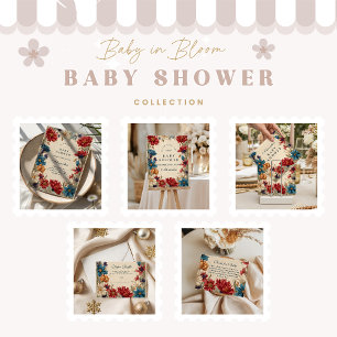 Invitation Baby Shower Prairie Fleurie