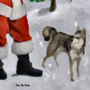Cartes Pour Fêtes Annuelles Alaskan Klee Kai Cadeaux de Noël