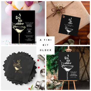 Invitation En Aluminium Un Tini Un Peu Plus Ancien N'Importe Quel Âge Anni