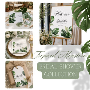Poster Fleurs tropicales colorées   Baby shower de mariag
