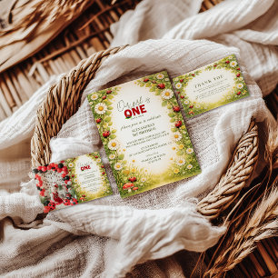 Invitation Photo Little Meadow Lady Fête son Premier Annivers