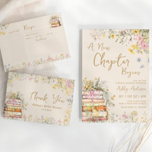 Carte de remerciements de Fête des mariées Fleur s