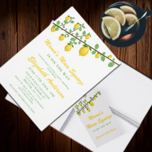 Invitation Squeeze Lemon principal Baby shower neutre pour le
