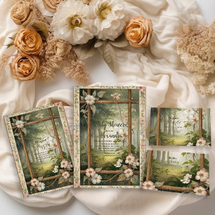 Invitation Baby shower forestier rustique