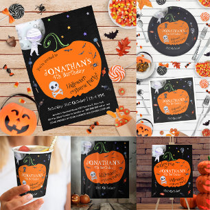 Invitation Belle Aquarelle Halloween Costume pour enfants