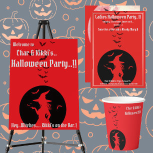 Banderoles Sorcières seulement Parti Halloween