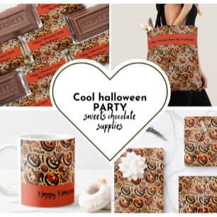 Coussin Halloween désire brun orange style