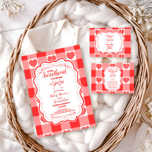 Invitation Valentine Petit Amour Baby shower fille