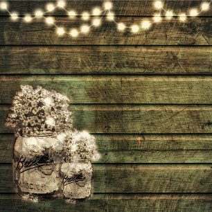 Rustique Mason Jar Faire-part de mariage