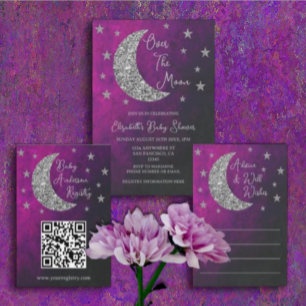 Invitation Au-Dessus Du Baby shower Lune