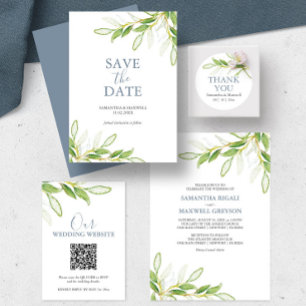 Mariage Enregistrer La Date Invitations Botanique
