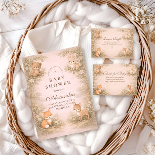 Klassieke bosdieren Baby Shower Servet