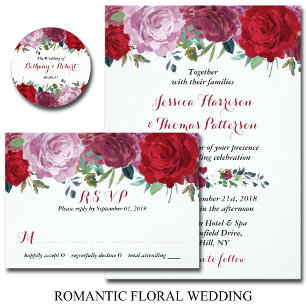 Invitation La collection de Mariages floraux romantiques