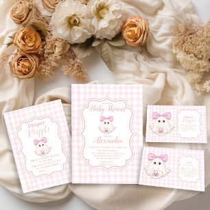 Carte D'accompagnement Pink Halloween Ghost Bow Girl Baby Books for Baby