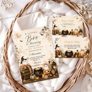 Elegante Little Boo Is Brewing Luierspel Informatiekaartje