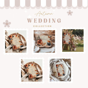 Invitation Moody Fall Floral Mariage Style Vintage