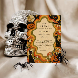 Gobelets En Papier Fête d'Halloween Rétro Élégante et Groovy
