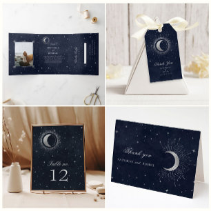 Crescent Céleste Lune Modifier La Date Carte Posta