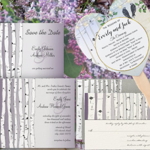 Invitations de mariage en cage d'Inséparables vint