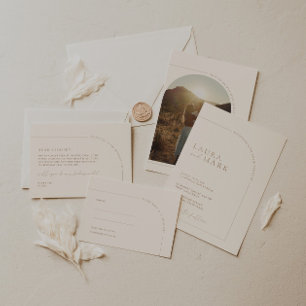 Carte RSVP moderne Minimalist Boho Arch